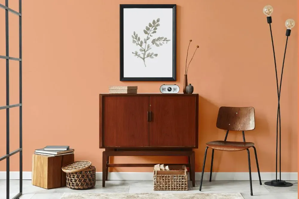 Benjamin Moore Peachland japandi interior