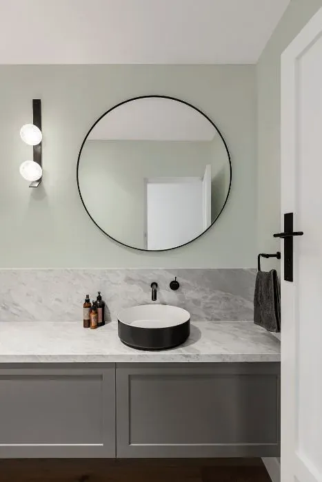 Benjamin Moore Pearl Gray minimalist bathroom