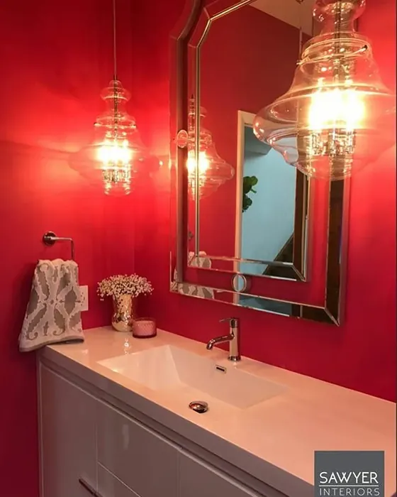 Benjamin Moore Peony bathroom paint review