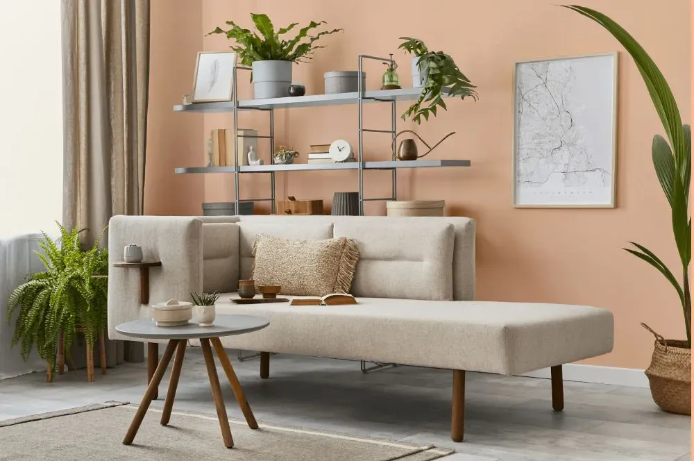 Benjamin Moore Perfect Peach living room