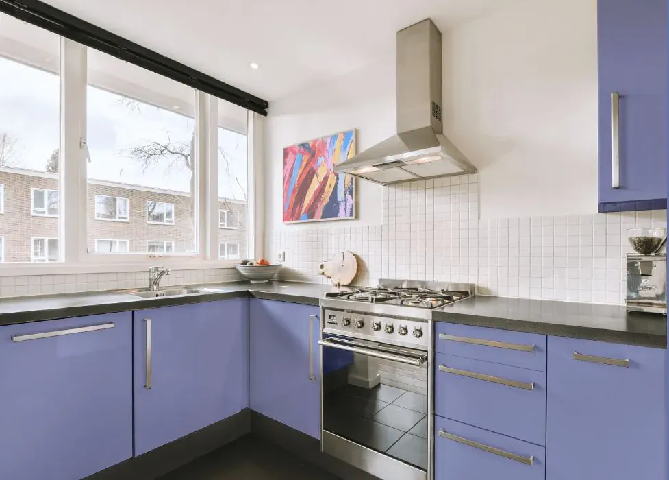 Benjamin Moore Persian Violet kitchen cabinets