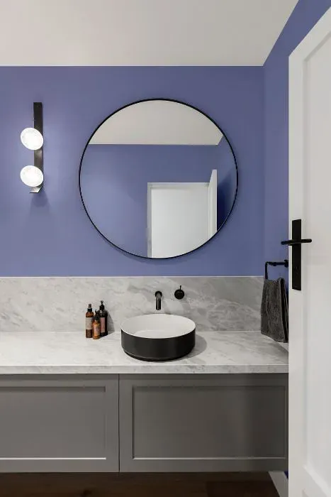Benjamin Moore Persian Violet minimalist bathroom