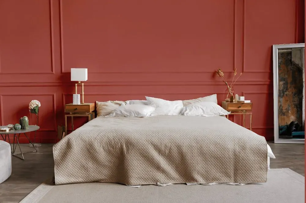 Benjamin Moore Persimmon bedroom