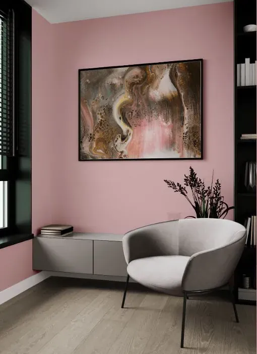 Benjamin Moore Pink Attraction living room