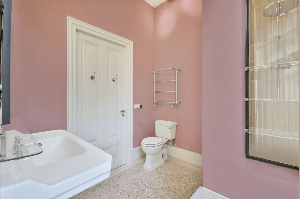 Benjamin Moore Pink Attraction bathroom