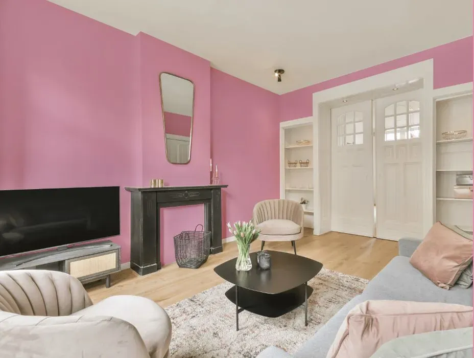 Benjamin Moore Pink Begonia victorian house interior