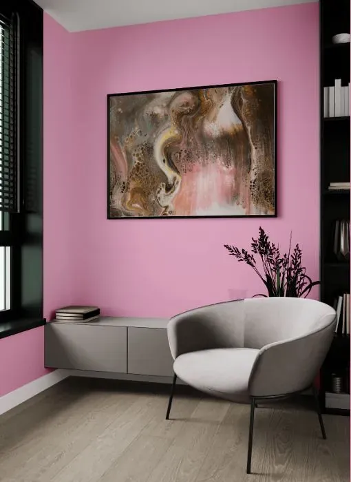 Benjamin Moore Pink Begonia living room