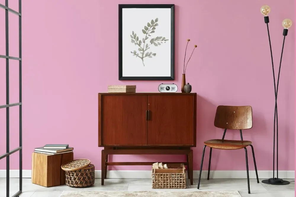 Benjamin Moore Pink Begonia japandi interior