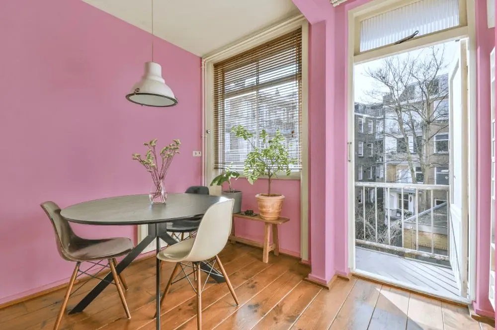 Benjamin Moore Pink Begonia living room