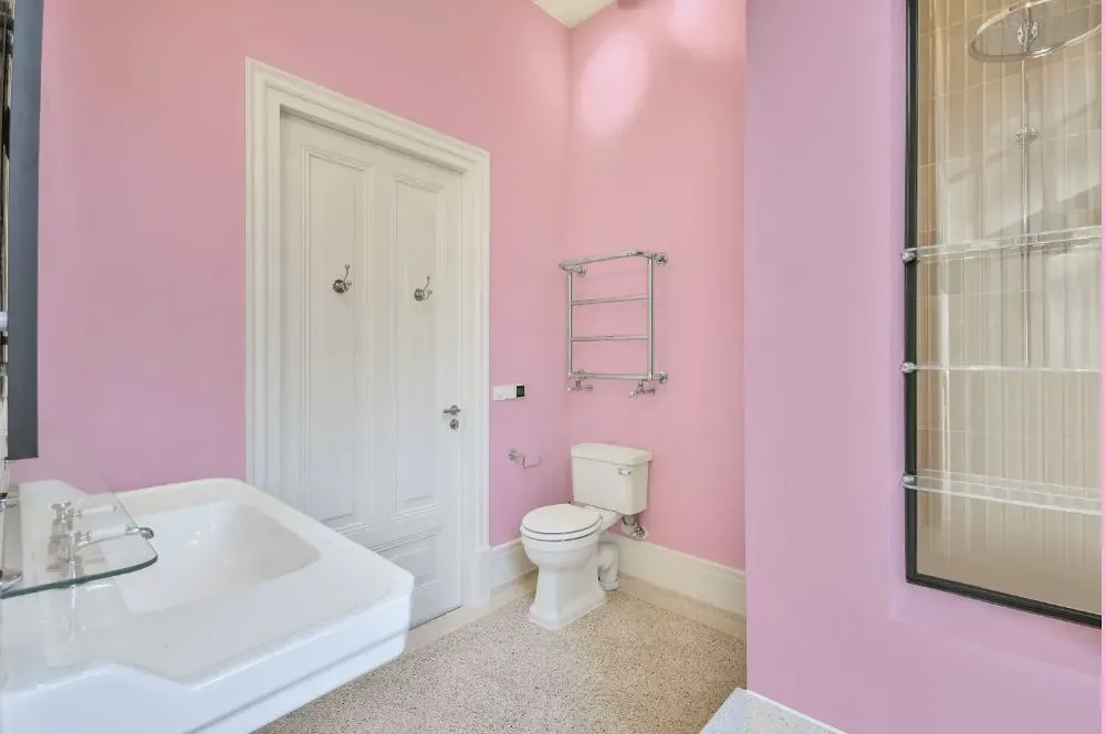 Benjamin Moore Pink Cherub bathroom