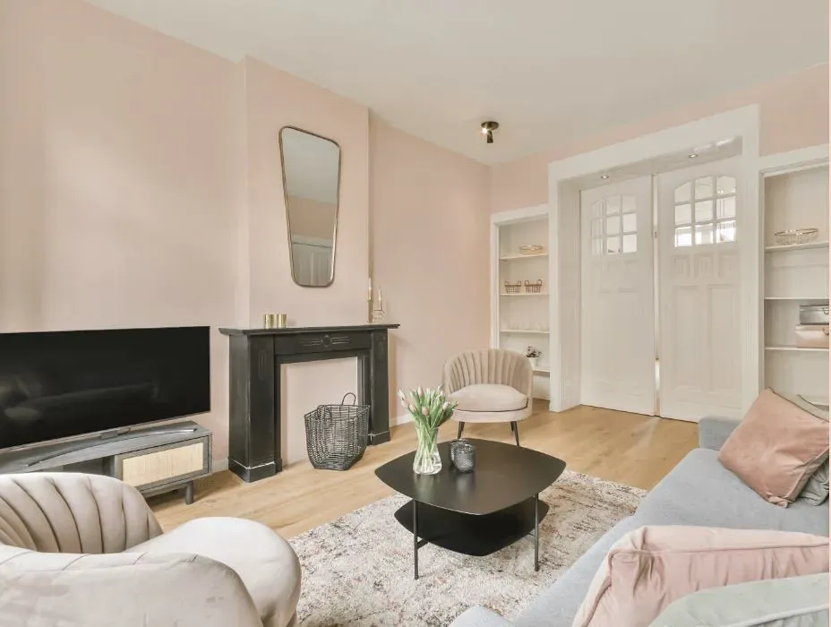 Benjamin Moore Pink Cloud victorian house interior