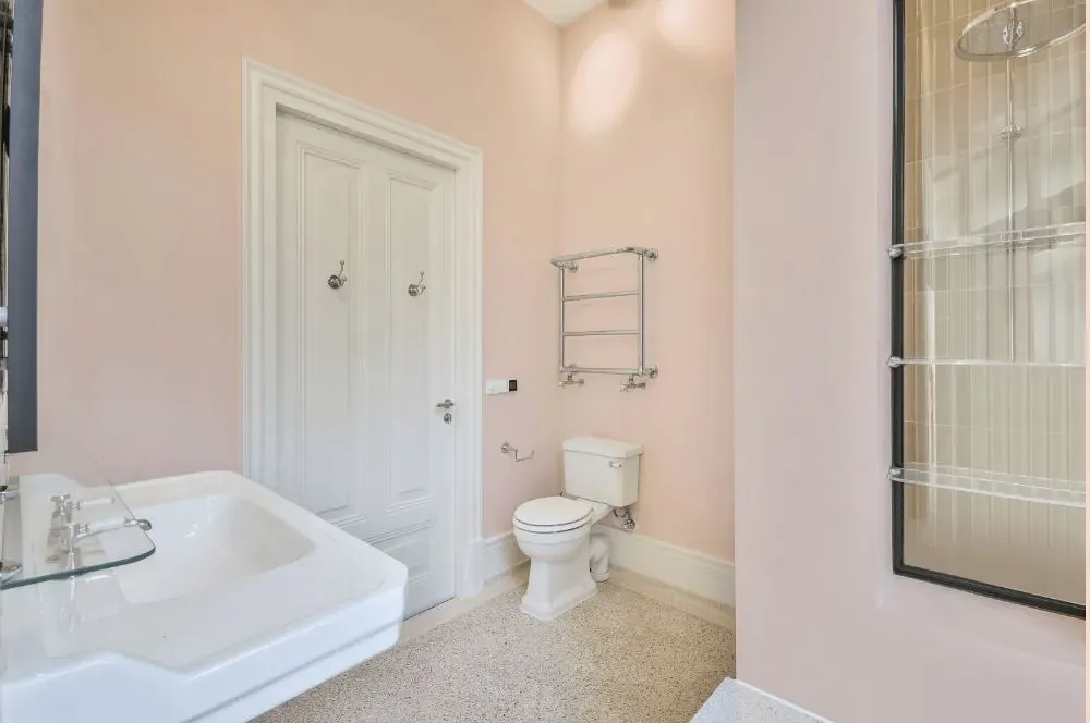 Benjamin Moore Pink Cloud bathroom