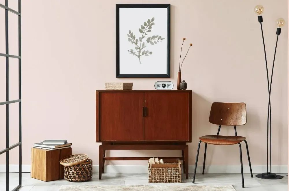 Benjamin Moore Pink Cloud japandi interior