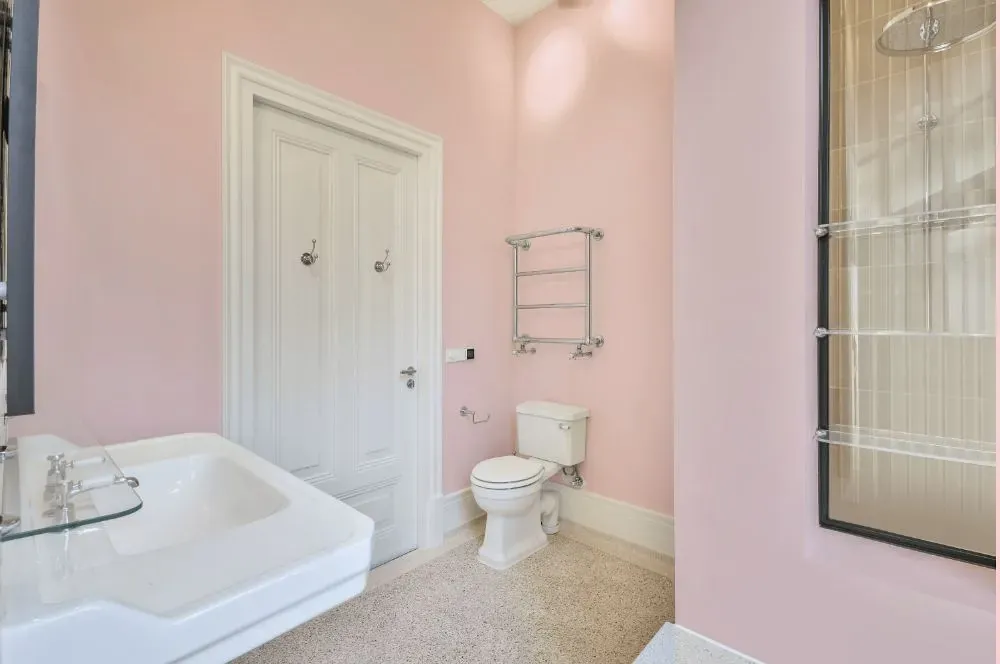 Benjamin Moore Pink Fairy bathroom