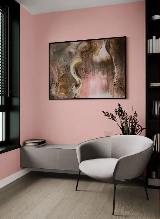 Benjamin Moore Pink Hibiscus living room