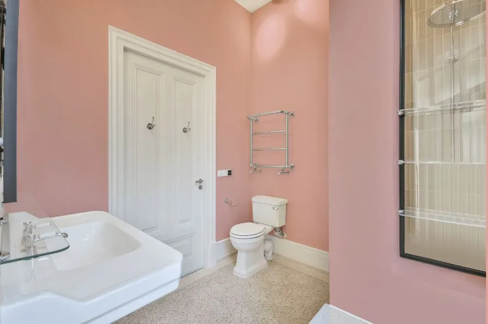 Benjamin Moore Pink Hibiscus bathroom