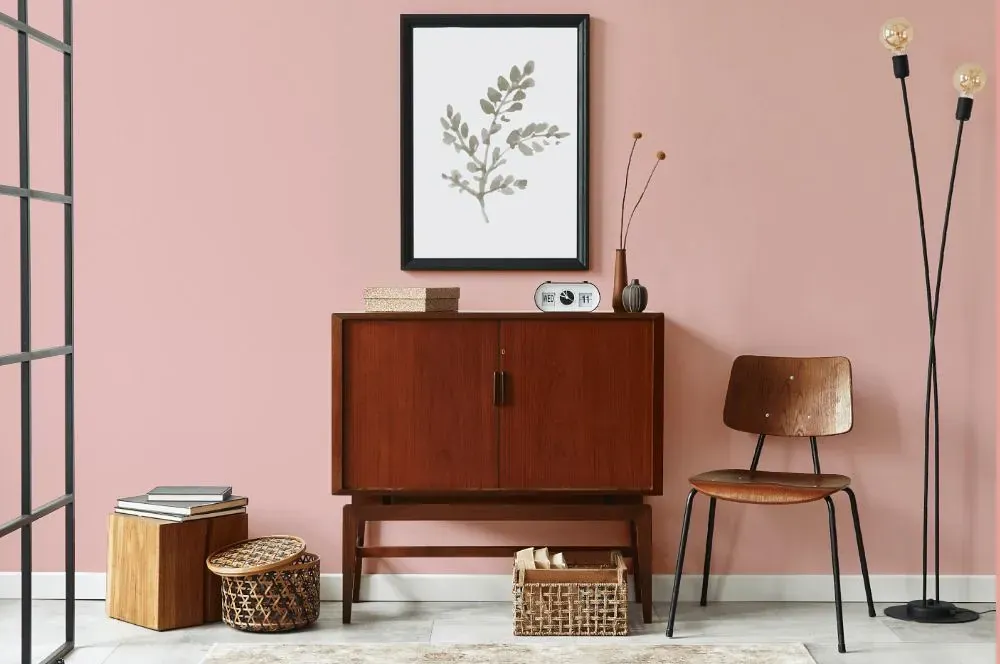 Benjamin Moore Pink Hibiscus japandi interior