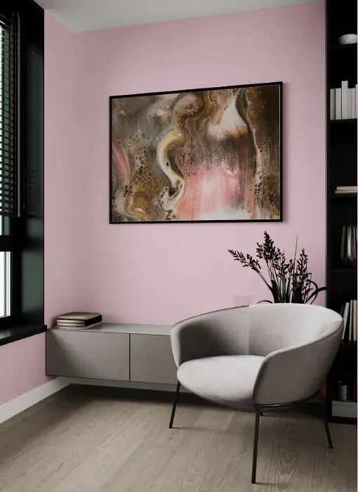 Benjamin Moore Pink Innocence living room