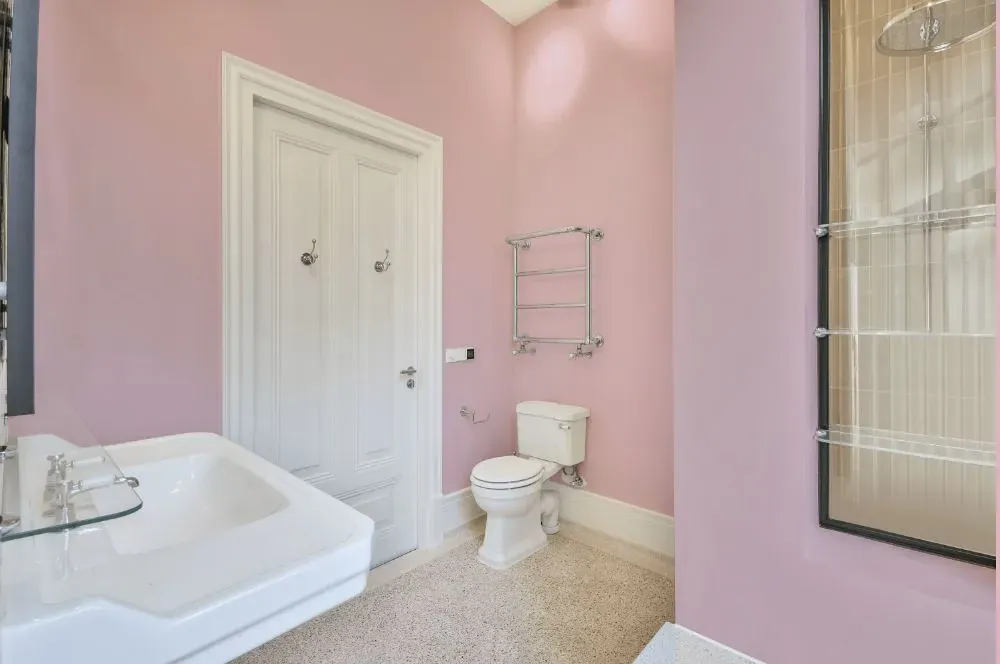 Benjamin Moore Pink Innocence bathroom