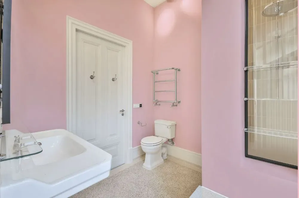 Benjamin Moore Pink Lace bathroom