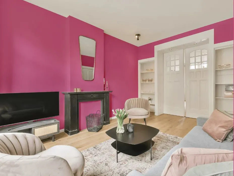 Benjamin Moore Pink Ladies victorian house interior