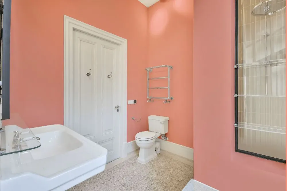 Benjamin Moore Pink Paradise bathroom
