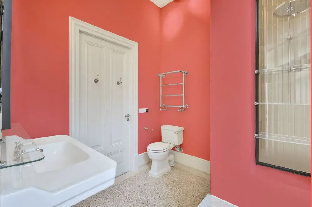 Benjamin Moore Pink Peach bathroom