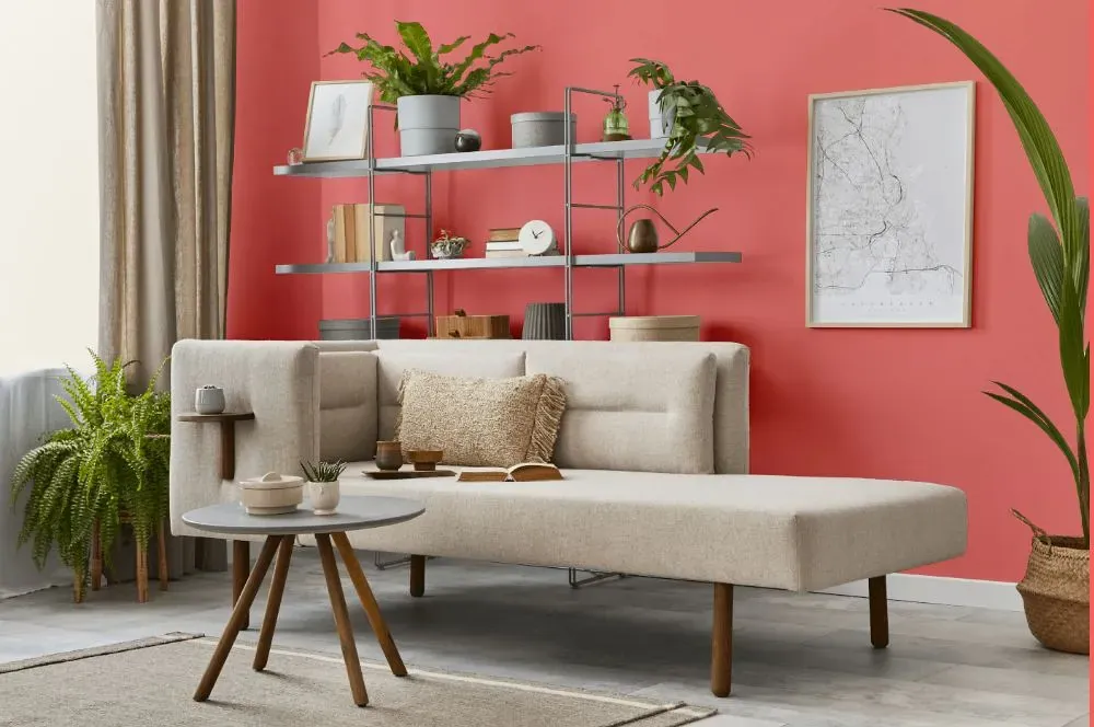 Benjamin Moore Pink Peach living room