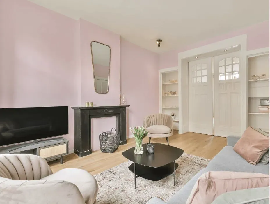 Benjamin Moore Pink Peony victorian house interior