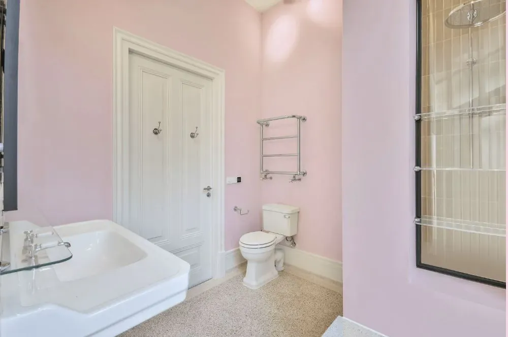 Benjamin Moore Pink Peony bathroom