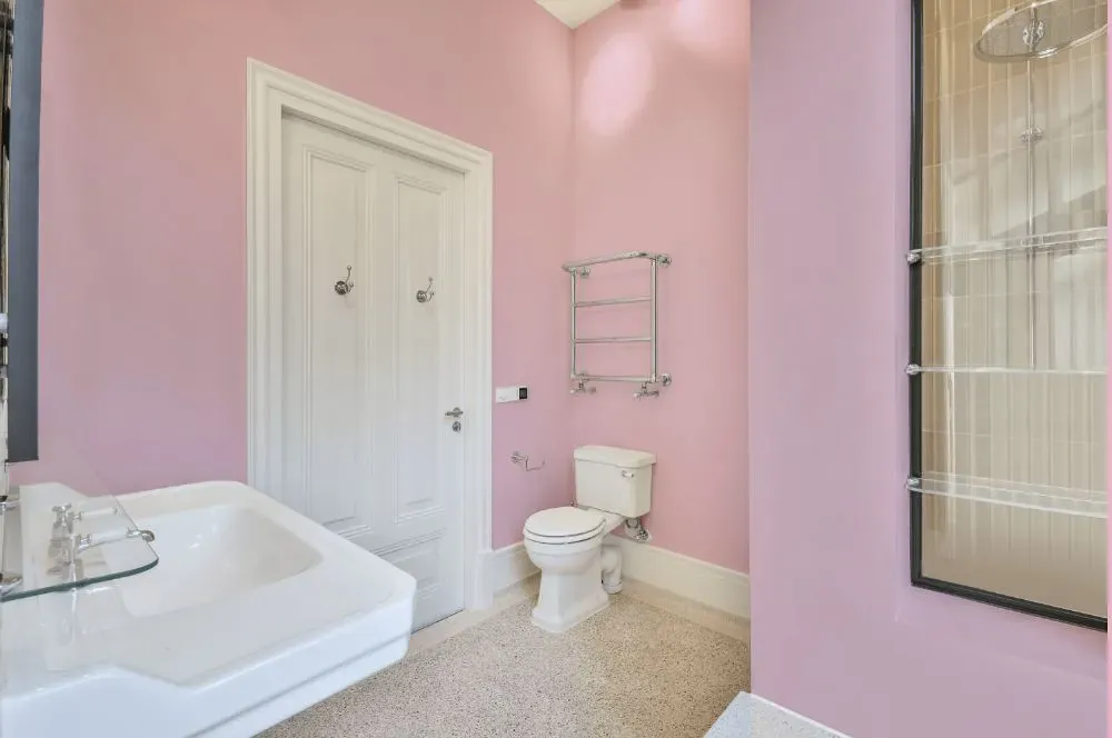 Benjamin Moore Pink Petals bathroom