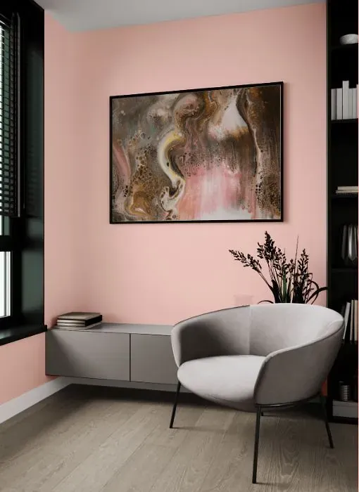 Benjamin Moore Pink Powderpuff living room