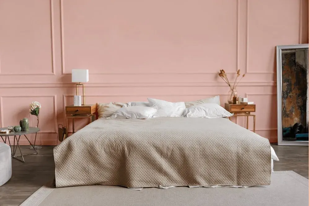 Benjamin Moore Pink Powderpuff bedroom