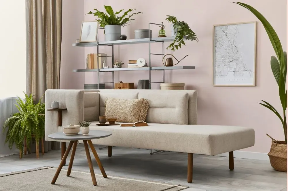 Benjamin Moore Pink Swirl living room