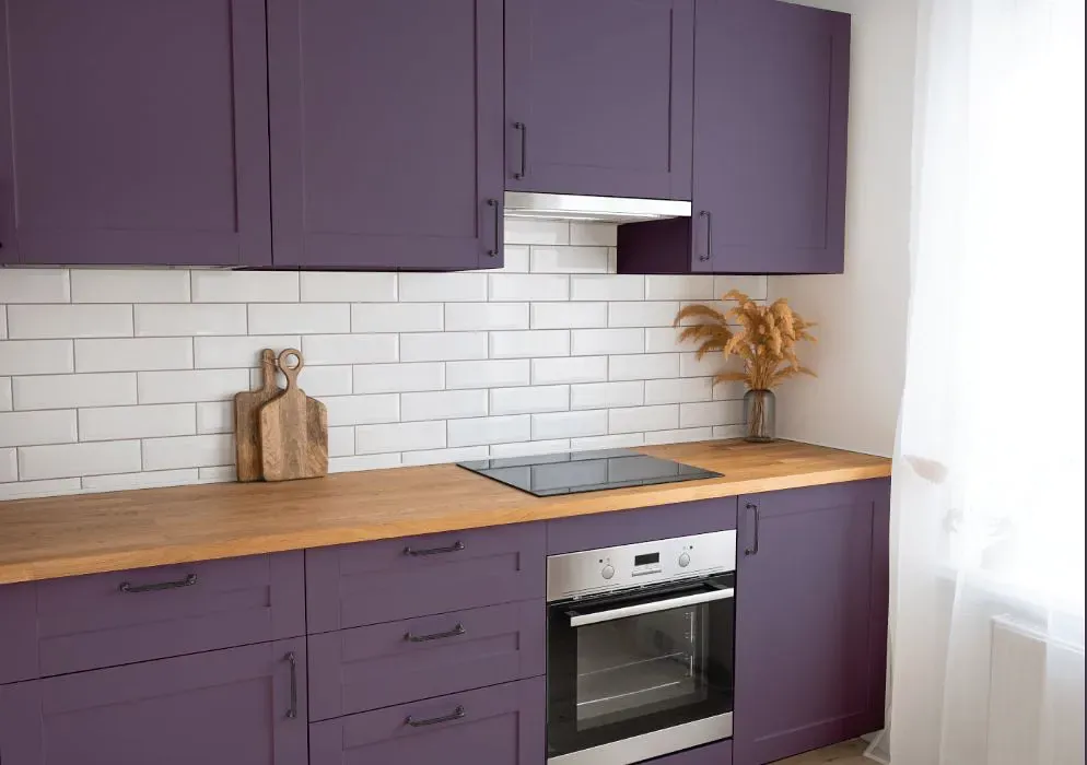Benjamin Moore Pinot Grigio Grape kitchen cabinets