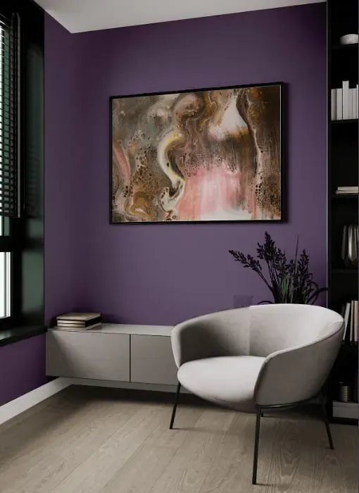 Benjamin Moore Pinot Grigio Grape living room