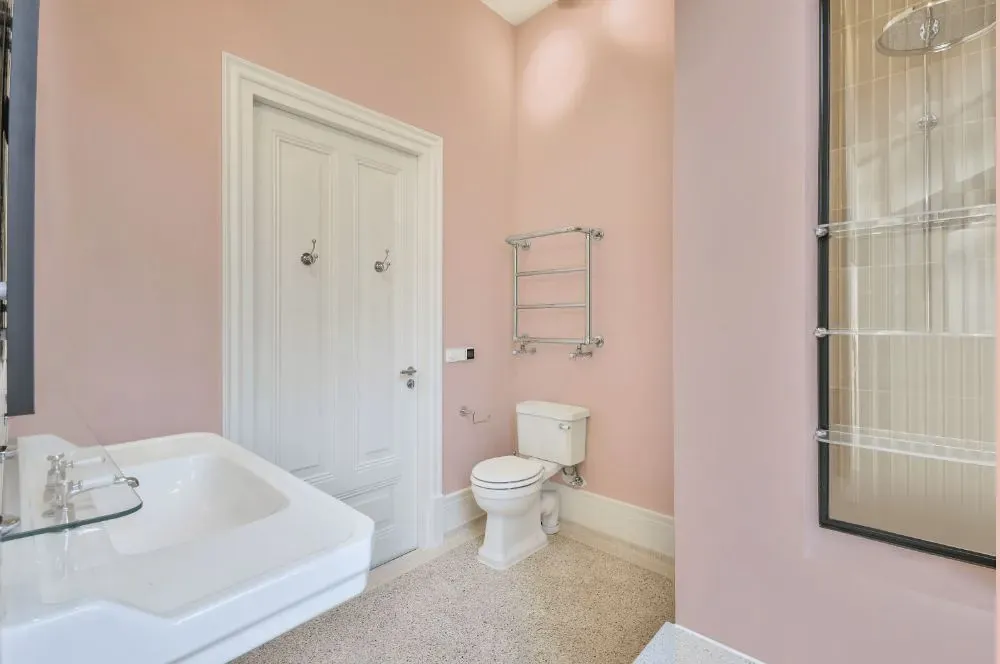 Benjamin Moore Pleasant Pink bathroom