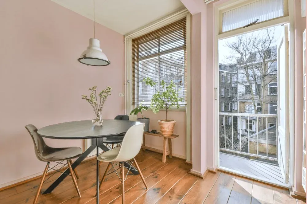 Benjamin Moore Pleasant Pink living room