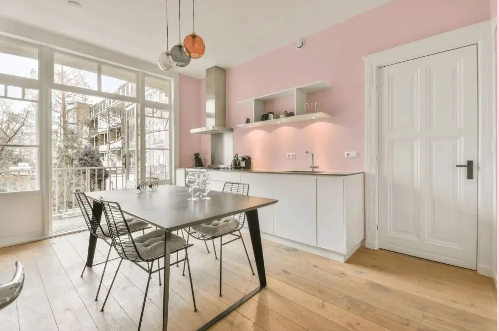 Benjamin Moore Pleasing Pink kitchen review