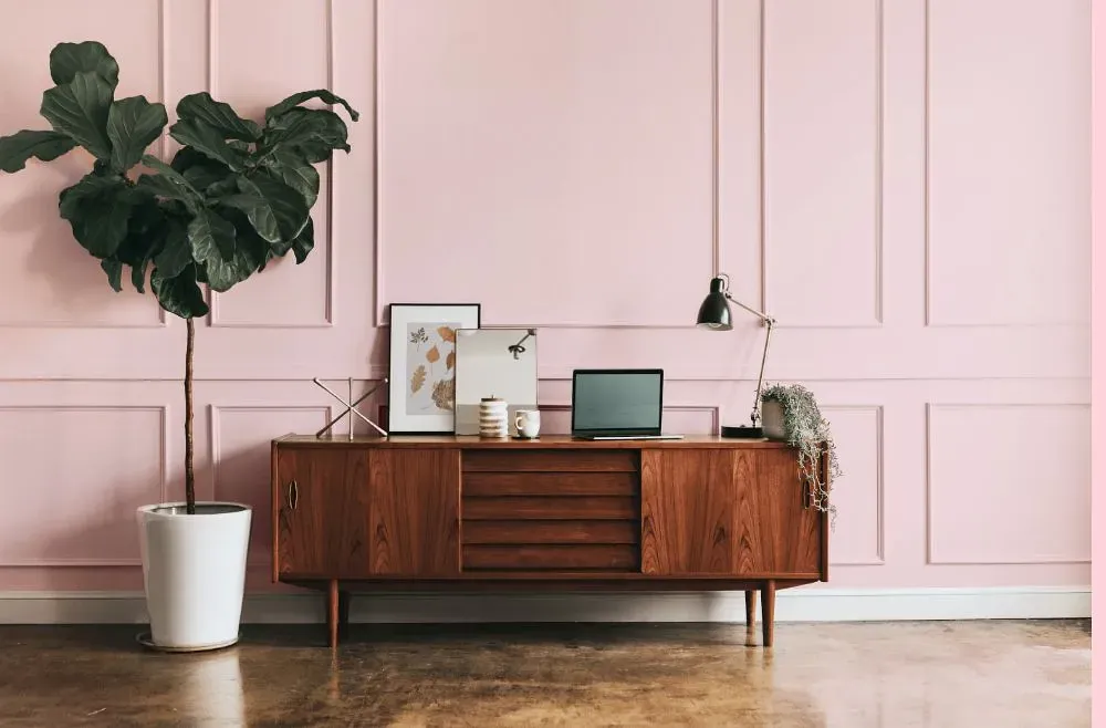 Benjamin Moore Pleasing Pink modern interior