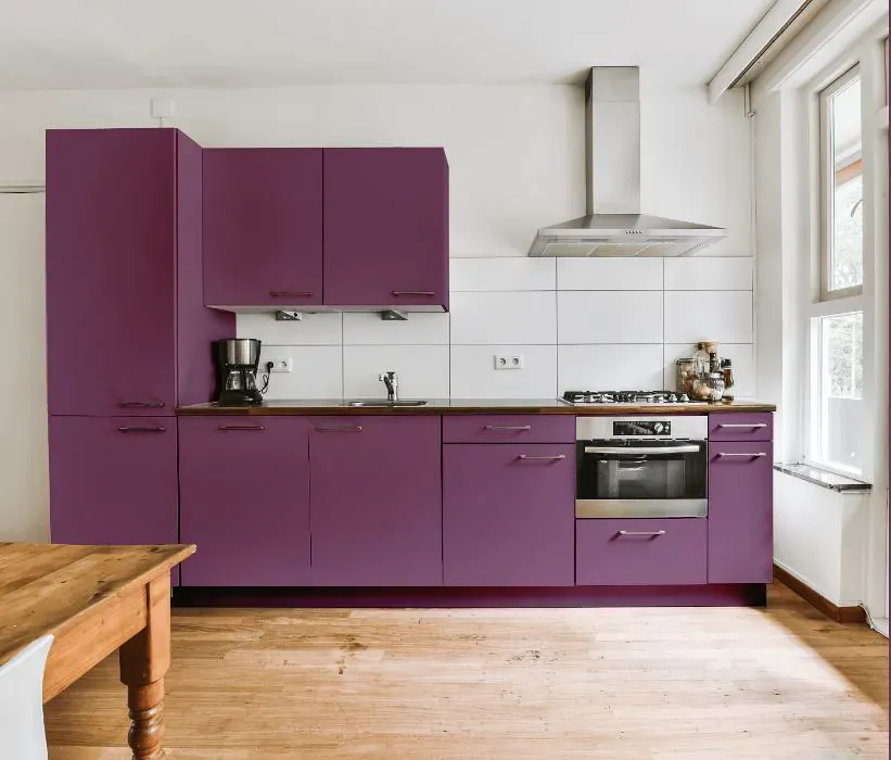 Benjamin Moore Plum Perfect kitchen cabinets
