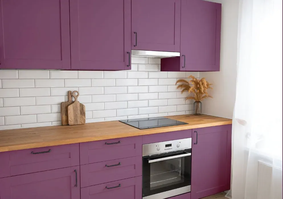 Benjamin Moore Plum Perfect kitchen cabinets