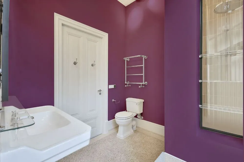 Benjamin Moore Plum Perfect bathroom