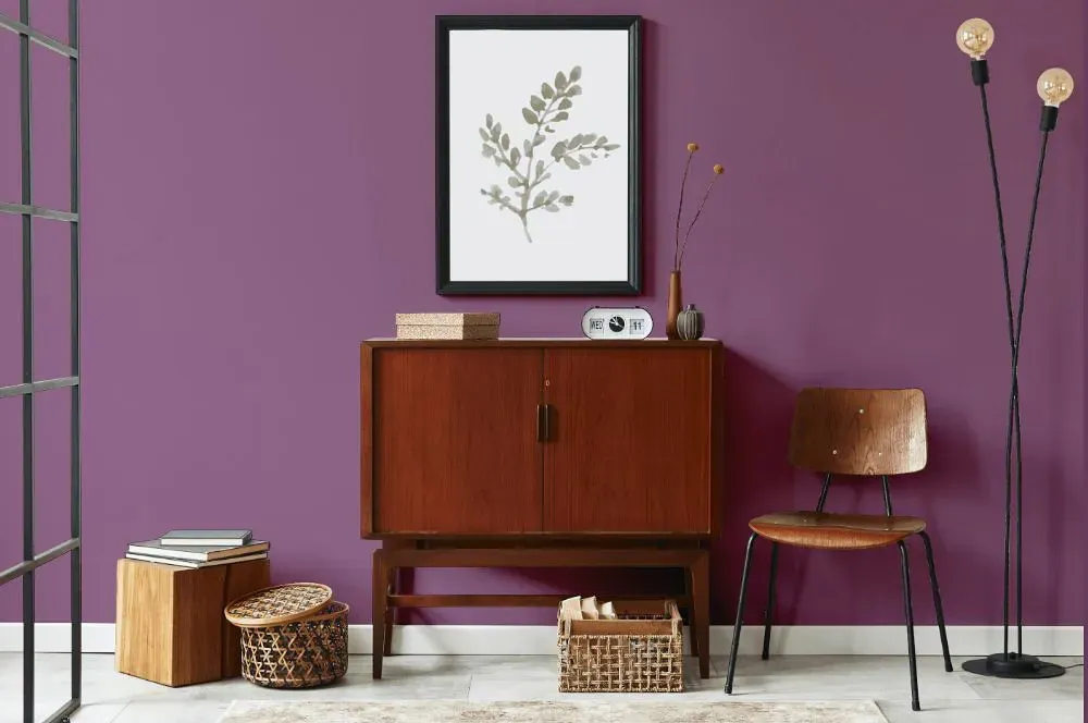 Benjamin Moore Plum Perfect japandi interior