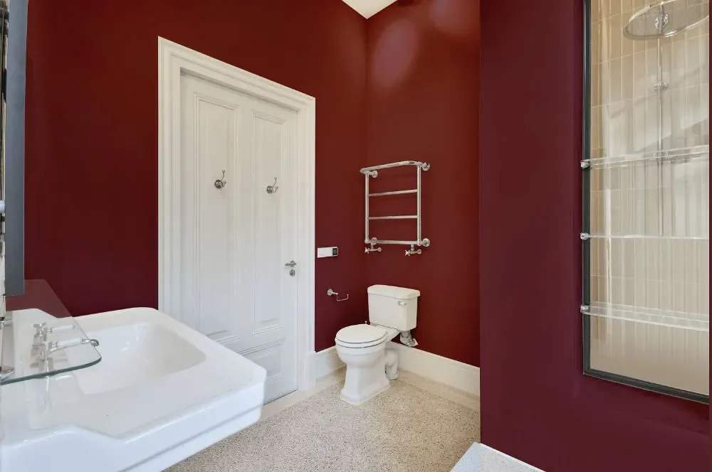 Benjamin Moore Plum Raisin bathroom