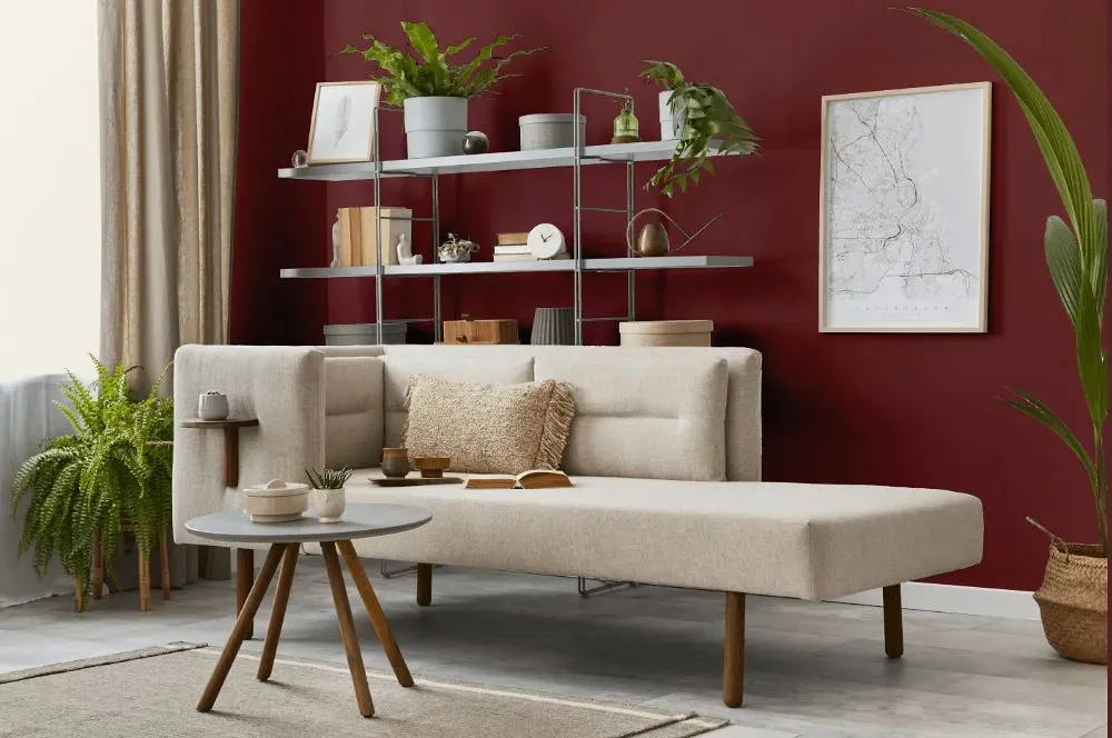 Benjamin Moore Plum Raisin living room