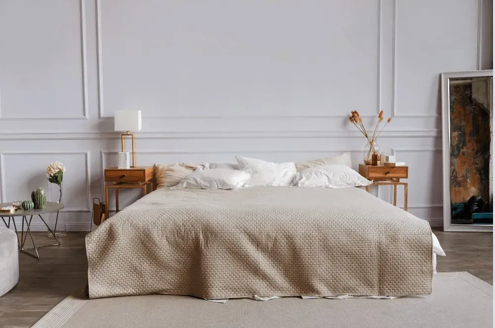 Benjamin Moore Polar White bedroom