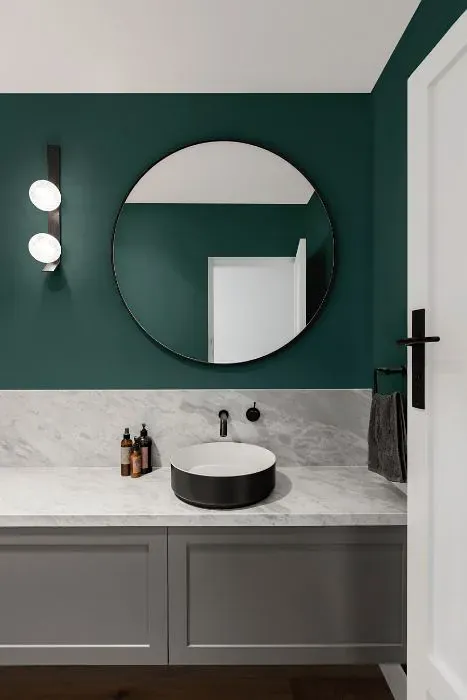 Benjamin Moore Polished Slate minimalist bathroom