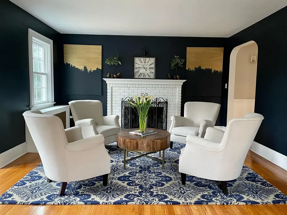 Benjamin Moore Polo Blue living room paint