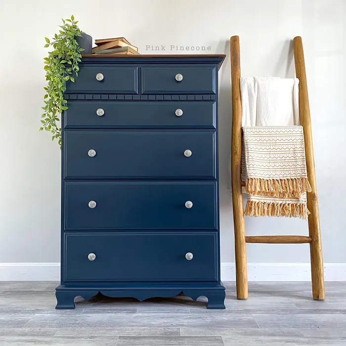 Benjamin Moore Polo Blue painted furniture 